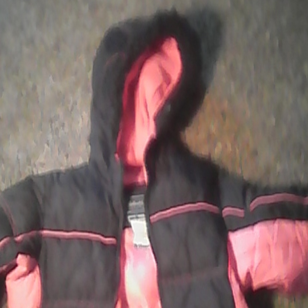 Girls pink and black coat